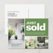 Bright green Net verkocht onroerend goed advertent Briefkaart (Voorkant / Achterkant)