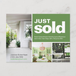 Bright green Net verkocht onroerend goed advertent Briefkaart