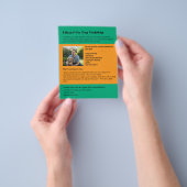 Bright Green Oranje hondentraining Huisdierendiens Flyer (Hand)