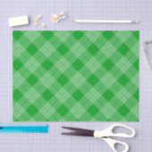 Bright Green Plaid Checked Pattern Tissuepapier (Craft)