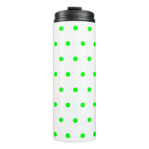 Bright Green Polka Dots Thermosbeker
