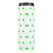 Bright Green Polka Dots Thermosbeker (Achterkant)