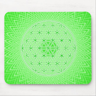 Bright Green Psychedelic Sacred Geometry Mandala Muismat