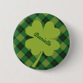 Bright Green Shamrock - persoonlijke pincode Ronde Button 5,7 Cm (Voorkant)