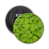 Bright Green Shamrocks Floral Button Flesopener (Voorkant)