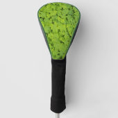 Bright Green Shamrocks Floral Golfheadcover (Voorkant)