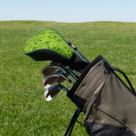 Bright Green Shamrocks Floral Golfheadcover