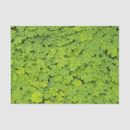 Bright Green Shamrocks Floral Tissuepapier (Voorkant)