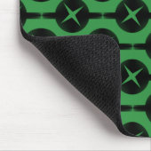 Bright Green Uncommon Circles Mousepad Muismat (Hoek)