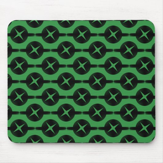 Bright Green Uncommon Circles Mousepad Muismat (Voorkant)