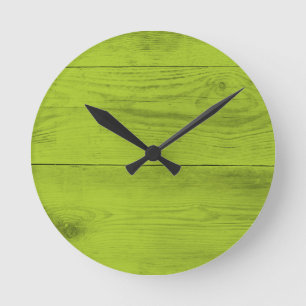 Bright green wood structure as a background textur ronde klok