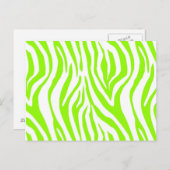 Bright Green Zebra Animal Print Patroon Briefkaart (Voorkant / Achterkant)