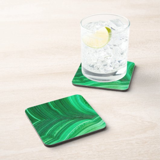 Bright-groen malachietmineraal onderzetter (Rechterzijde)
