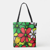  Bright Grouping van zomerbloemen Tote Bag (Achterkant)
