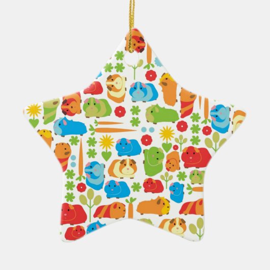 Bright Guinee varkensvlek Keramisch Ornament (Voorkant)