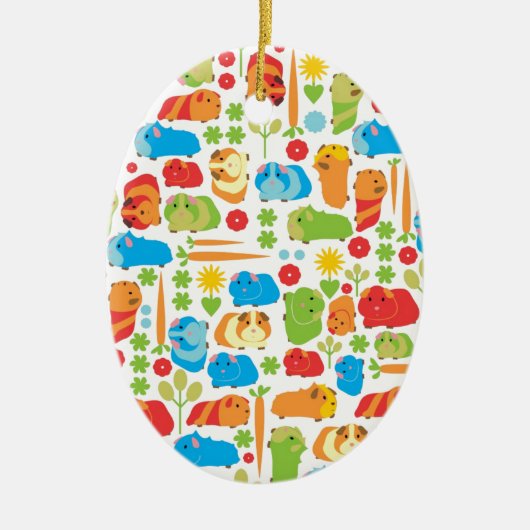 Bright Guinee varkensvlek Keramisch Ornament (Voorkant)