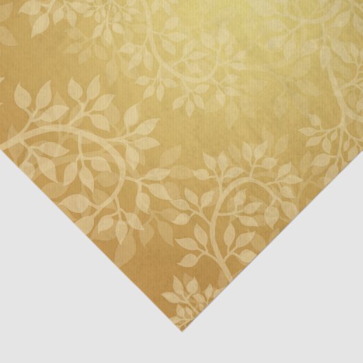 Bright gulden blad en wijnstokpatroon tissuepapier (Detail)