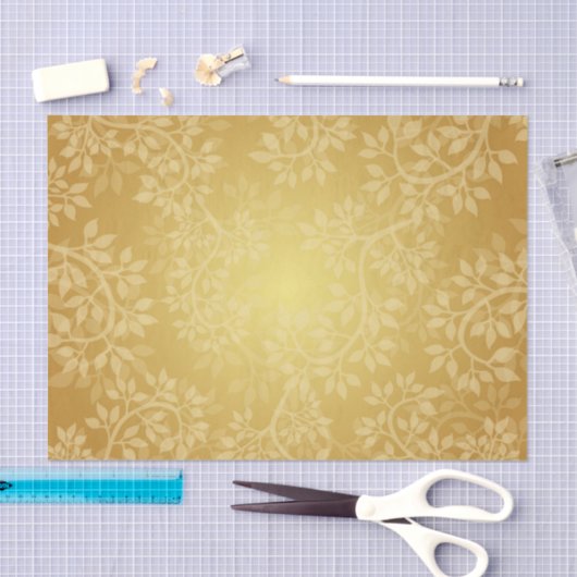 Bright gulden blad en wijnstokpatroon tissuepapier (Craft)