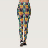 Bright Halloween Patchwork Print Leggings (Achterkant)
