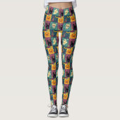 Bright Halloween Patchwork Print Leggings (Voorkant)