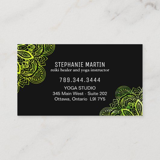 Bright Hamsa Reiki Visitekaartjes (Achterkant)