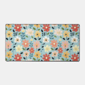 Bright Hand Drawn Wildflower Meadow Bureaumat (Voorkant)