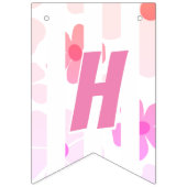 Bright Happy Birthday Bubble Gum roze perzik bloem Vlaggetjes (Tweede vlag)