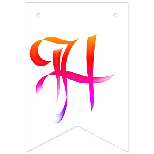 Bright Happy Birthday-kalligrafie Vlaggetjes (Tweede vlag)