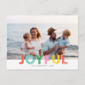 Bright, Happy en Joyful Holiday Photo Briefkaart (Voorkant)