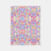 Bright Happy Paaster Bunny Waterverf Blanket Fleece Deken (Voorkant)