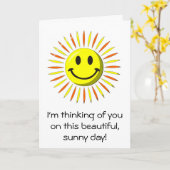 Bright Happy Smile - Gezicht Kaart (Gele Bloem)