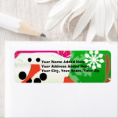 Bright Happy Snowman Retour Adreslabels Etiket (Insitu)