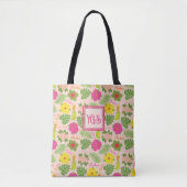Bright Hawaiian Hula Monogram Art Tote Bag (Voorkant)