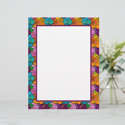 Bright Hibiscus Border Station (Staand voorkant)