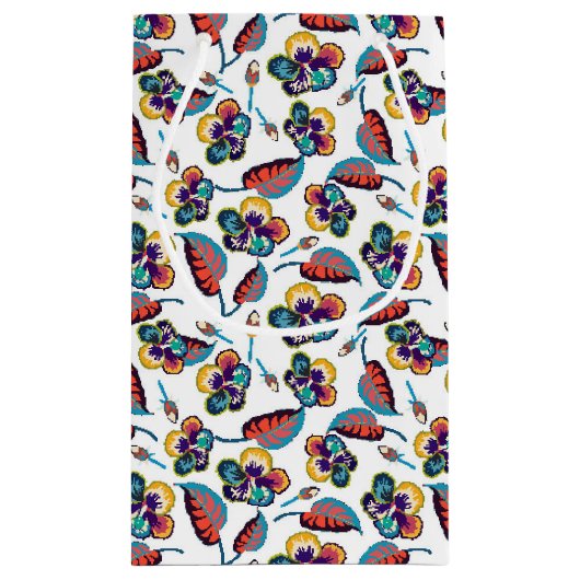 Bright Hibiscus Pattern Klein Cadeauzakje (Achterkant)