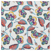 Bright Hibiscus Pattern Stof (Close Up)