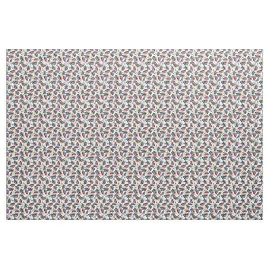 Bright Hibiscus Pattern Stof (Yard (91,4 cm))