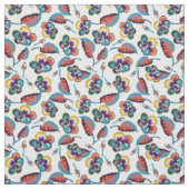 Bright Hibiscus Pattern Stof (Swatch)