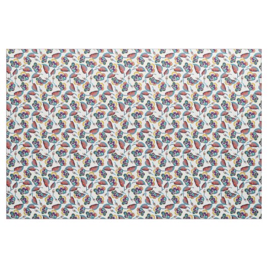 Bright Hibiscus Pattern Stof (Fat Quarter)