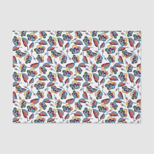 Bright Hibiscus Pattern Tissuepapier (Voorkant)