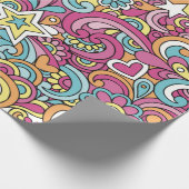 Bright Hippie Patroon Cadeaupapier (Hoek)