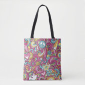 Bright Hippie Patroon Tote Bag (Voorkant)