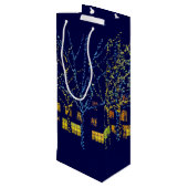 Bright Holiday Lights Wine Gift Bag Wijn Cadeautas (Achterkant Gekanteld)