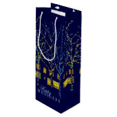 Bright Holiday Lights Wine Gift Bag Wijn Cadeautas (Voorkant Gekanteld)