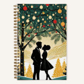 "Bright Holiday Nights" Kerstjournaal Notitieboek (Voorkant)