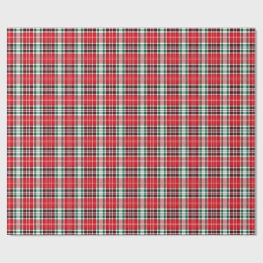 Bright Holiday Plaid Cadeaupapier (Vlak)