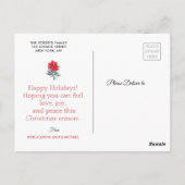 Bright Holiday script kerstvakantie Briefkaart (Achterkant)