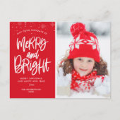 Bright Holiday script kerstvakantie Briefkaart (Voorkant)
