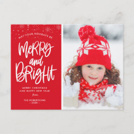 Bright Holiday script kerstvakantie Briefkaart