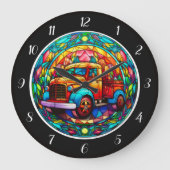 Bright Holiday Truck Wall Clock Grote Klok (Voorkant)